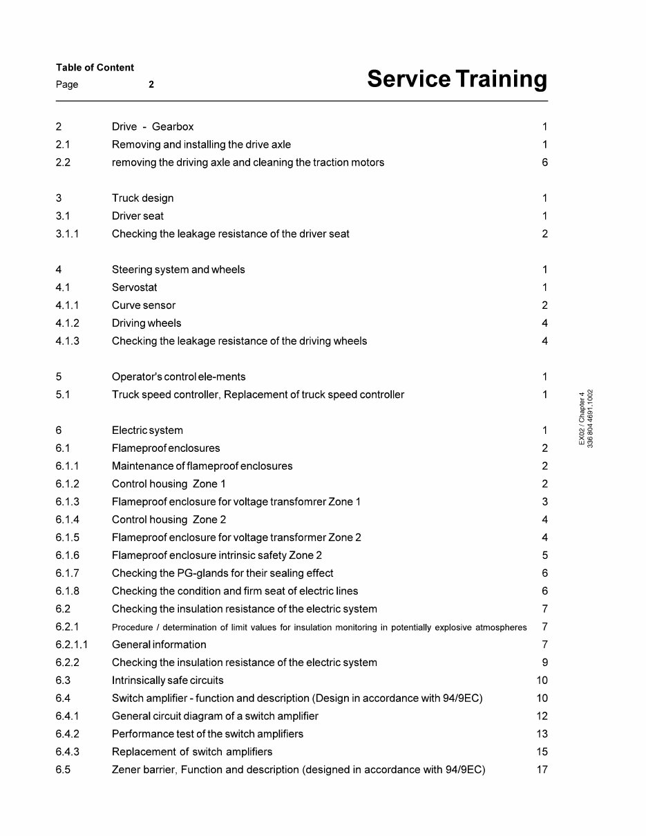 Linde Electric Lift Truck Series 336-02 Explosion Protected: E20, E25, E30 Service Training Manual preview img 4
