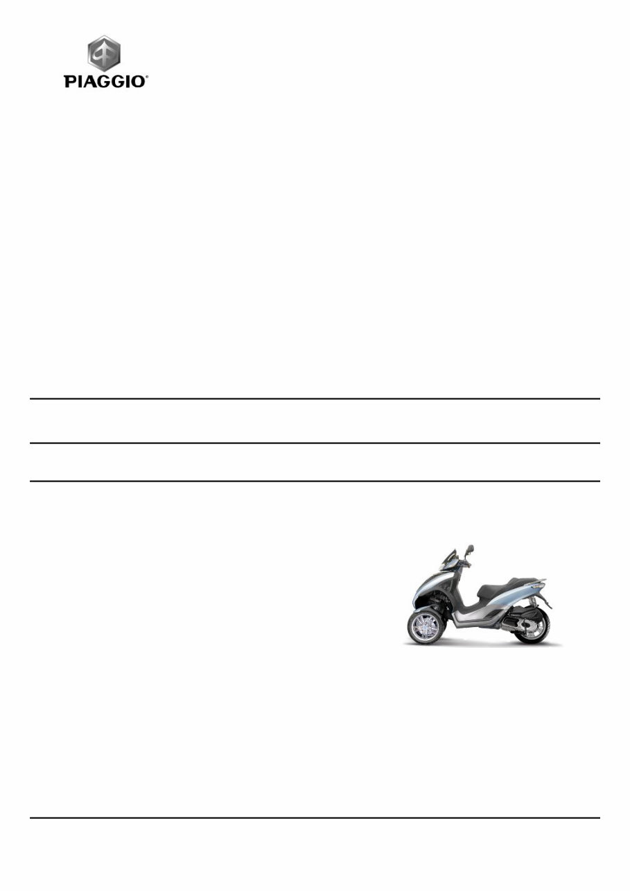 2011-2015 Piaggio MP3 300 Yourban I.E RL, NRL Service & Repair Manual preview img 1