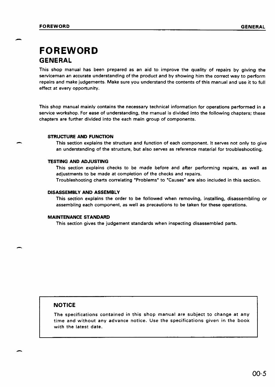 Komatsu PC1100-6 Hydraulic Excavator Workshop Service Manual preview img 10