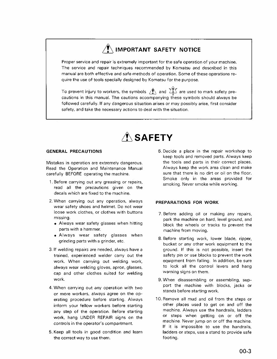 Komatsu D31A-17 D31E-17 D31P-17 Bulldozer Service Manual preview img 7