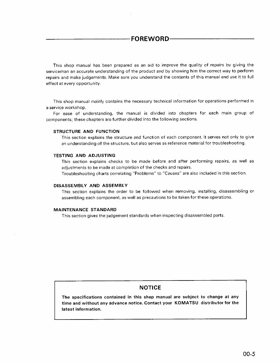 Komatsu D31A-17 D31E-17 D31P-17 Bulldozer Service Manual preview img 9