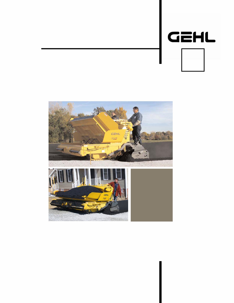 GEHL 1648 Asphalt Paver Parts Manual preview img 1