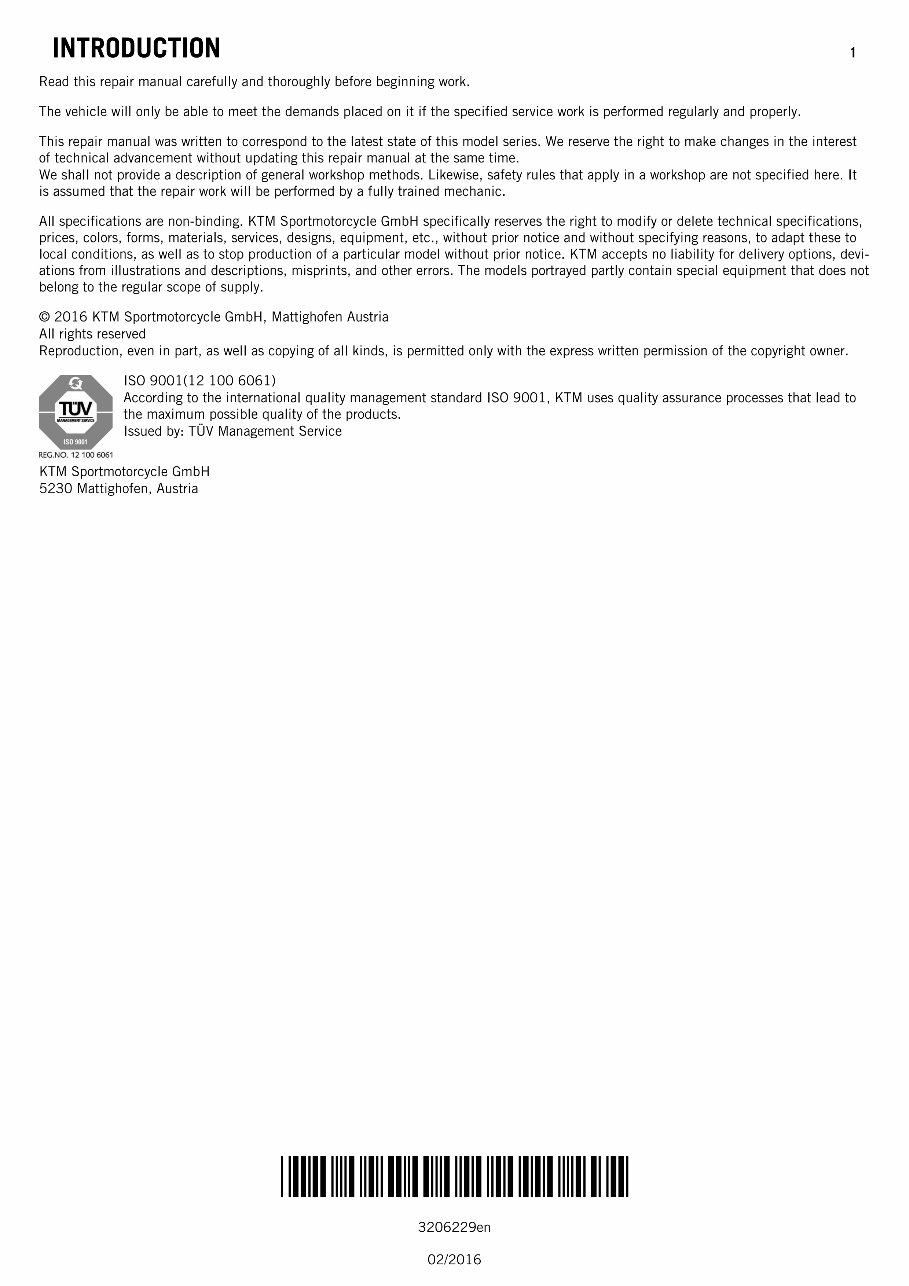 2011-2015 KTM125 Duke EU 125 Duke DE Service & Repair Manual preview img 3