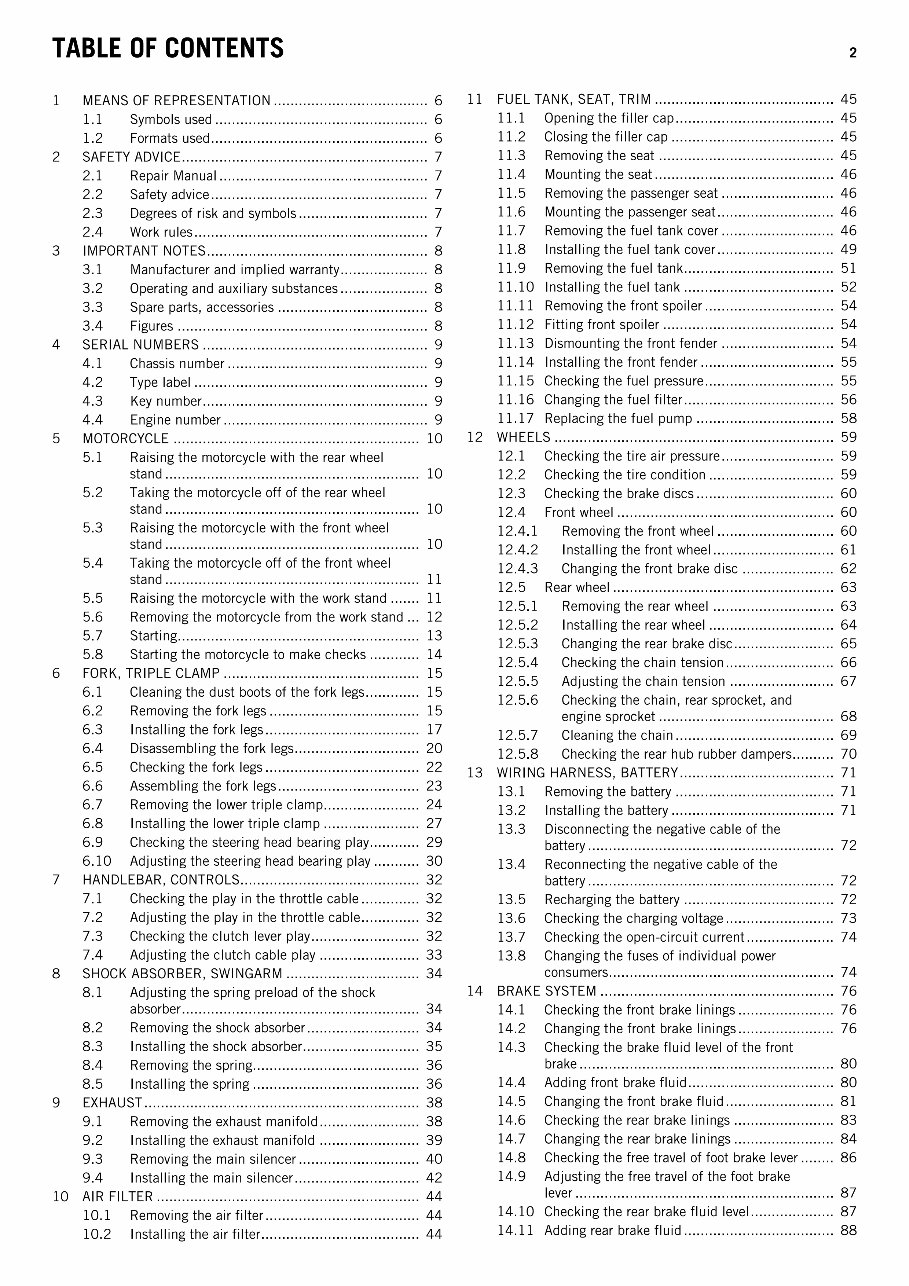 2011-2015 KTM125 Duke EU 125 Duke DE Service & Repair Manual preview img 4
