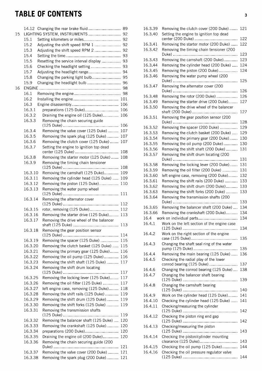 2011-2015 KTM125 Duke EU 125 Duke DE Service & Repair Manual preview img 5