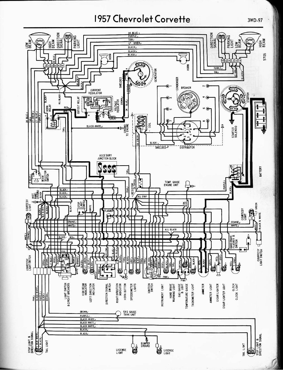 1957 Chevrolet Corvette Wiring Electrical Diagram Manual preview img 3