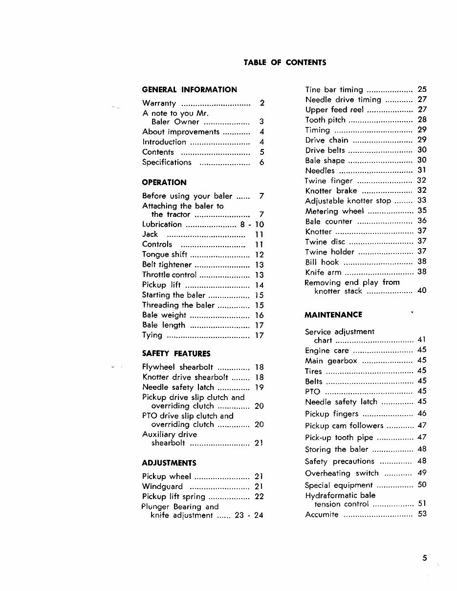 NEW HOLLand 281 HAYLINER BALER Operators Manual preview img 6