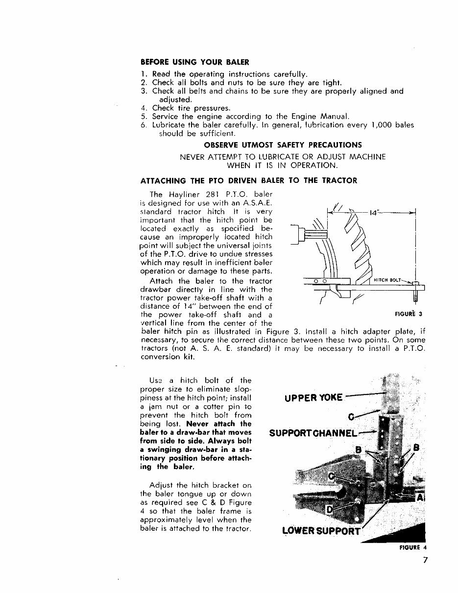 NEW HOLLand 281 HAYLINER BALER Operators Manual preview img 8