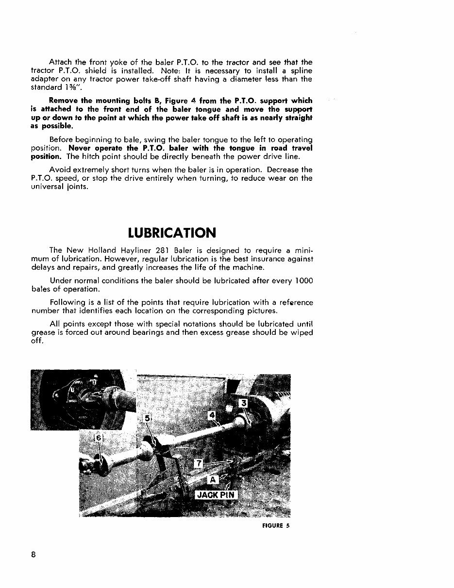 NEW HOLLand 281 HAYLINER BALER Operators Manual preview img 9