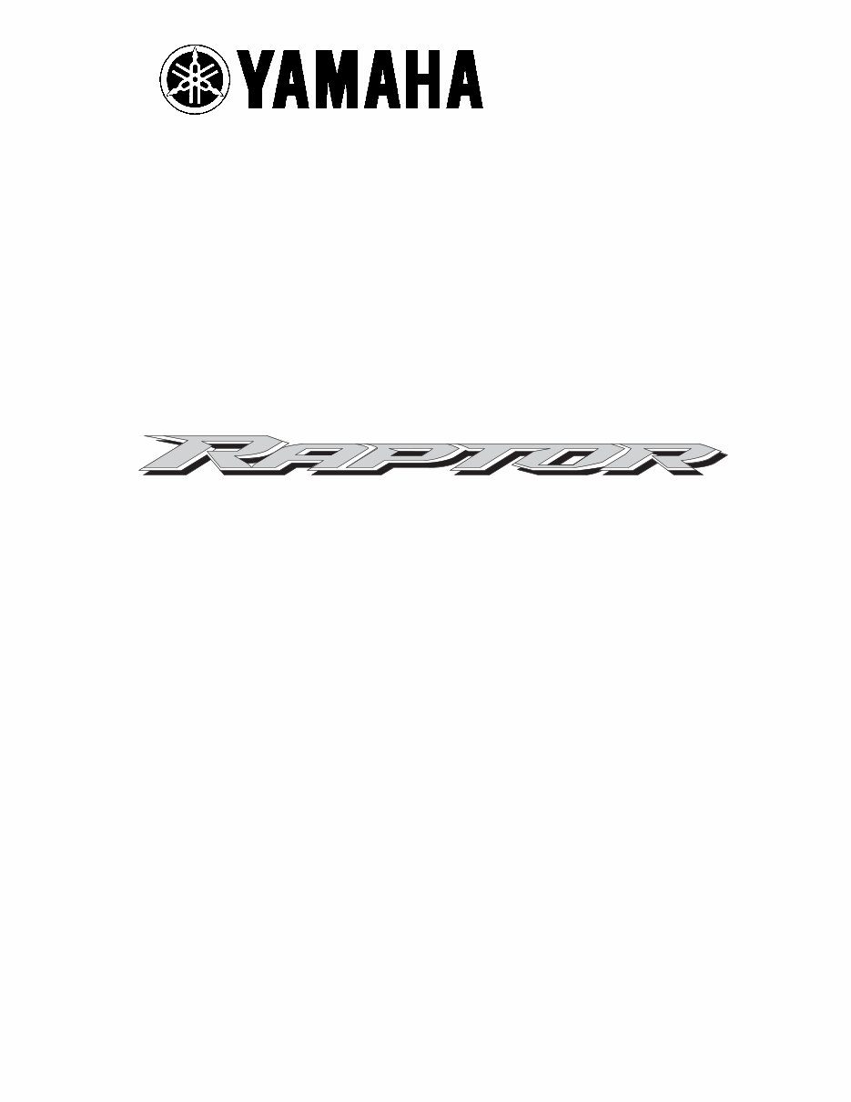 2011-2013 Yamaha RAPTOR 125 Service Manual and ATV Owners Manual - Workshop Repair preview img 1