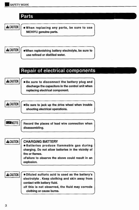 Nichiyu 70 Series FBT13P, FBT15P, FBT18P, FBT20PN Electric Lift Trucks Complete Workshop Service Repair Manual preview img 10