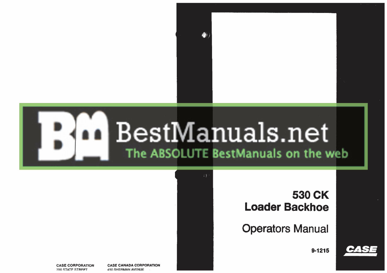 Collection of 5 files - Complete Factory Case 530CK Loader Backhoe Repair Service Manual & Illustrated Parts Catalog & Operators preview img 1