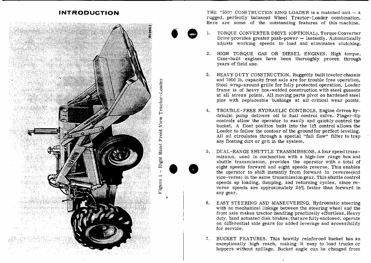 Collection of 5 files - Complete Factory Case 530CK Loader Backhoe Repair Service Manual & Illustrated Parts Catalog & Operators preview img 3