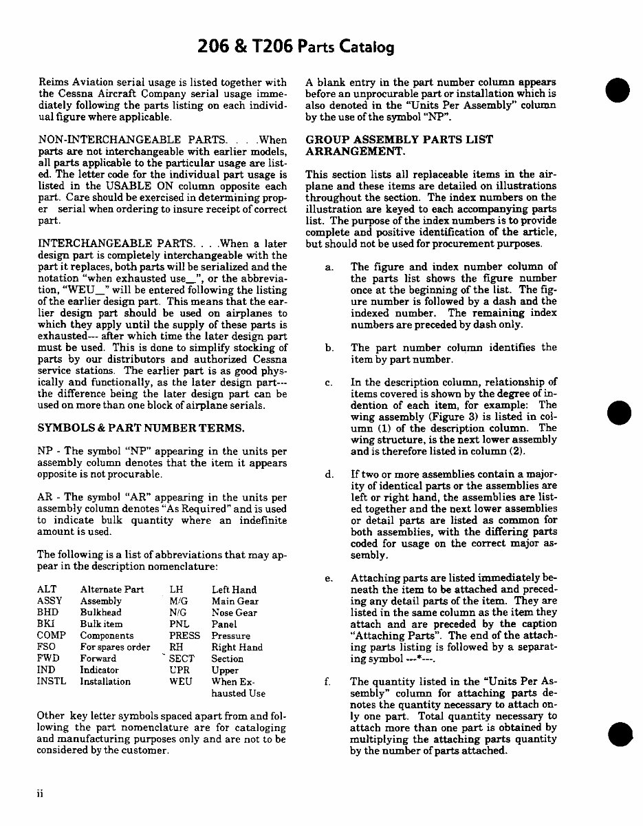1974-1986 Cessna Model 206/T206 Aircrafts Parts Catalog preview img 4