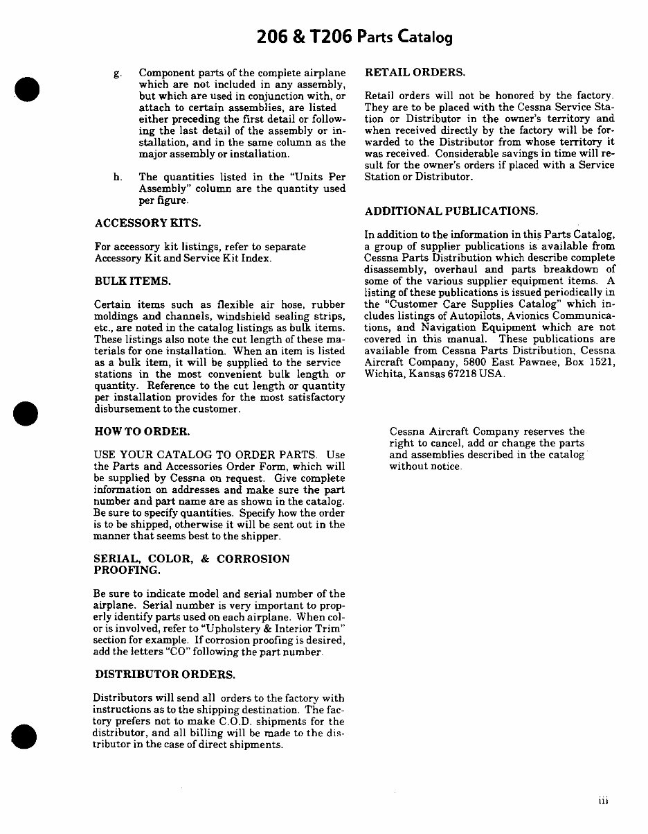 1974-1986 Cessna Model 206/T206 Aircrafts Parts Catalog preview img 5