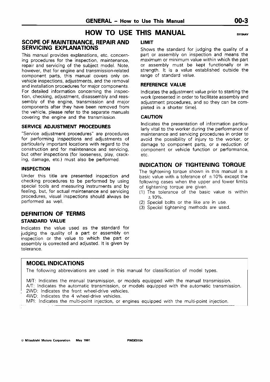 1997 MITSUBISHI SPACE RUNNER All Models Service and Repair M preview img 3