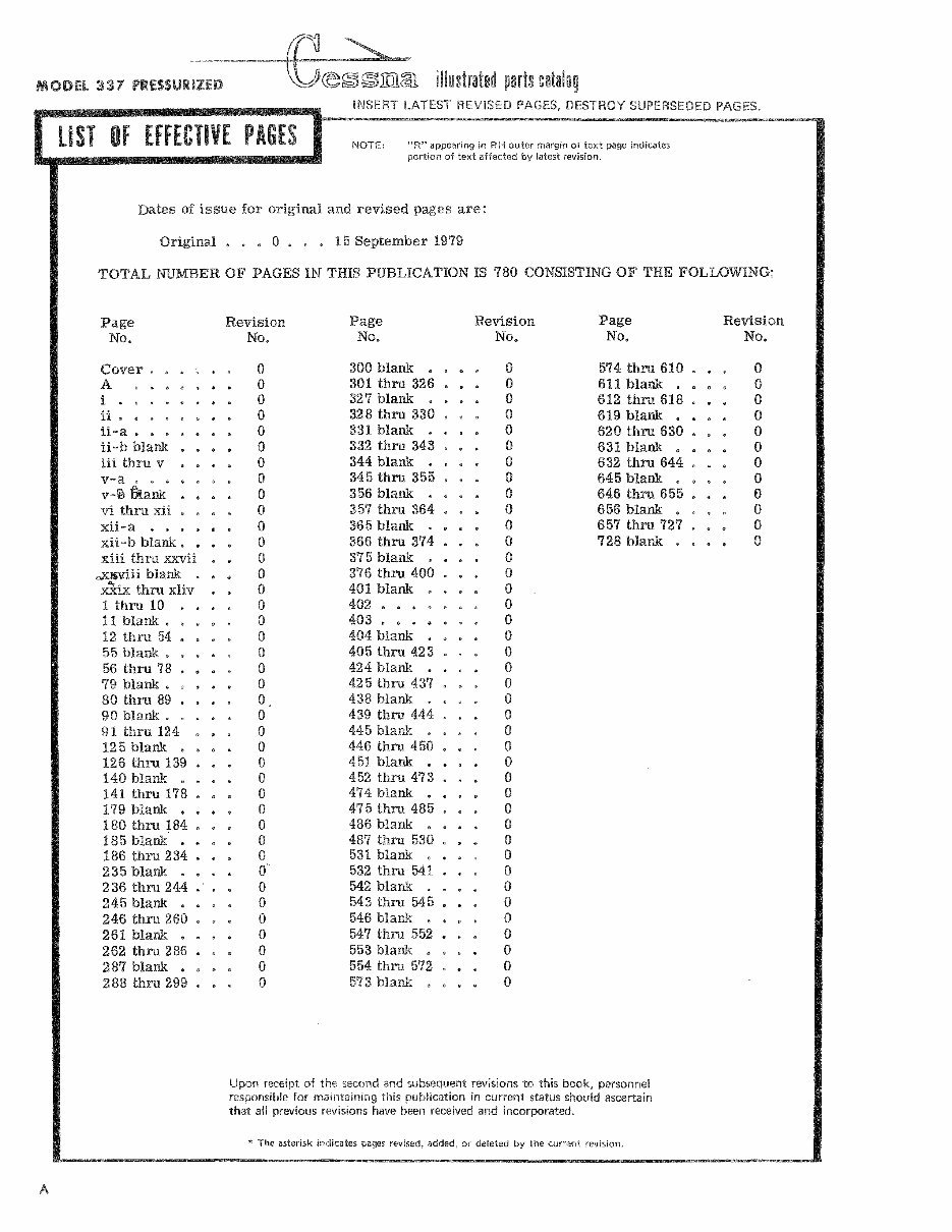 1973-1980 Cessna 337 P Skymaster Parts Catalog preview img 2