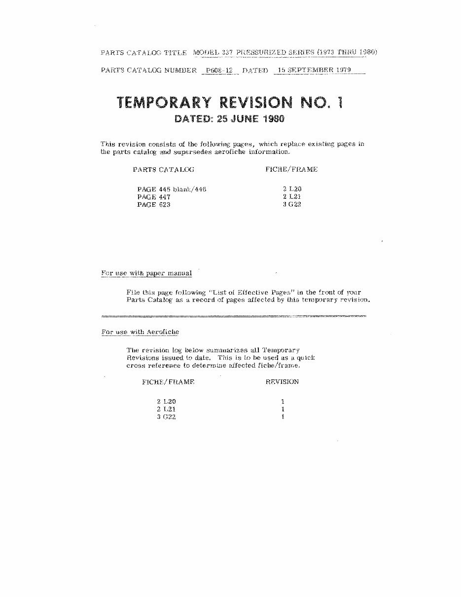 1973-1980 Cessna 337 P Skymaster Parts Catalog preview img 3