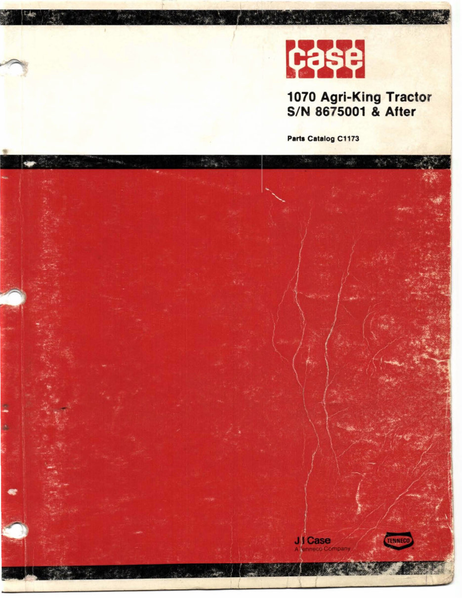 Case 1070 Agri-King Tractor Illustrated Parts Manual Catalog - IMPROVED - preview img 1