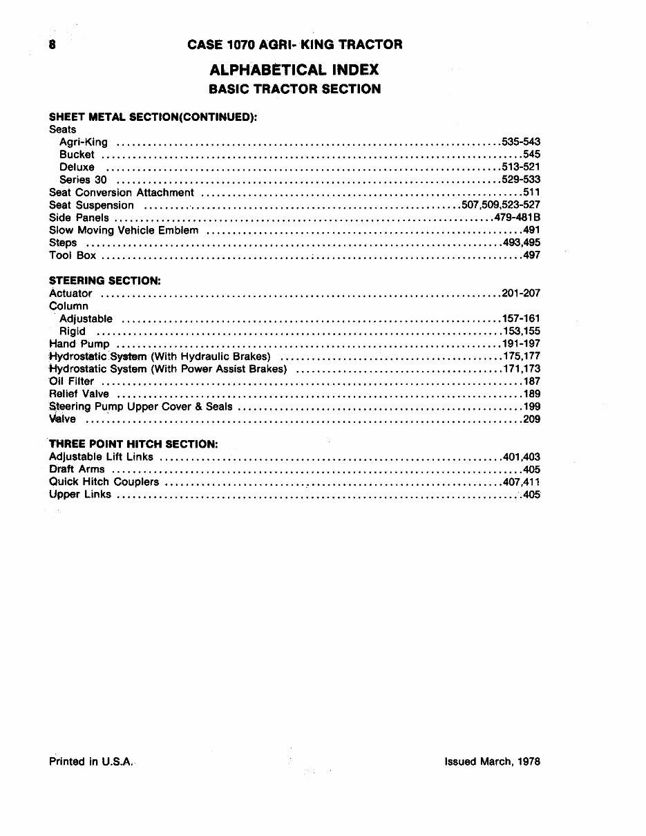 Case 1070 Agri-King Tractor Illustrated Parts Manual Catalog - IMPROVED - preview img 10