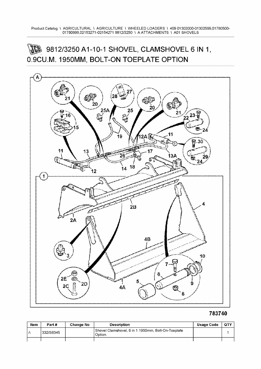 JCB 409 Wheel Loader Parts Catalog Manual #2 preview img 10