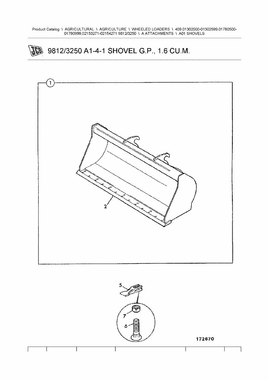 JCB 409 Wheel Loader Parts Catalog Manual #2 preview img 8