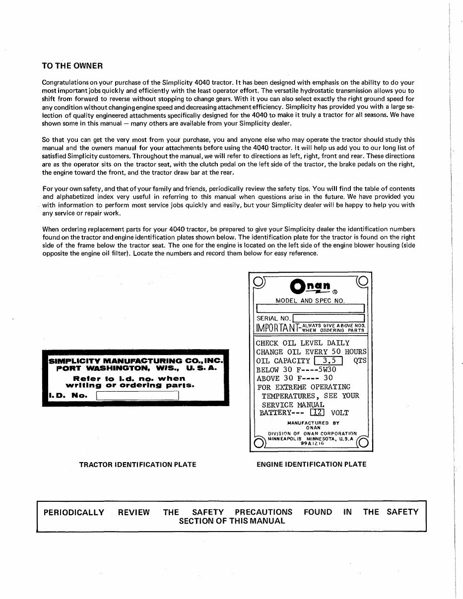 Collection of 3 files - Simplicity 4040 Power Max Repair Service Manual & Illustrated Parts Catalog & Operator Manual preview img 2