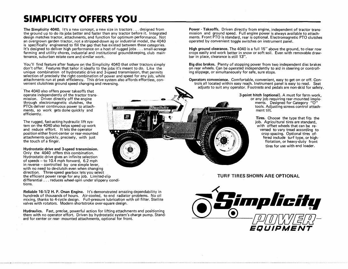 Collection of 3 files - Simplicity 4040 Power Max Repair Service Manual & Illustrated Parts Catalog & Operator Manual preview img 5