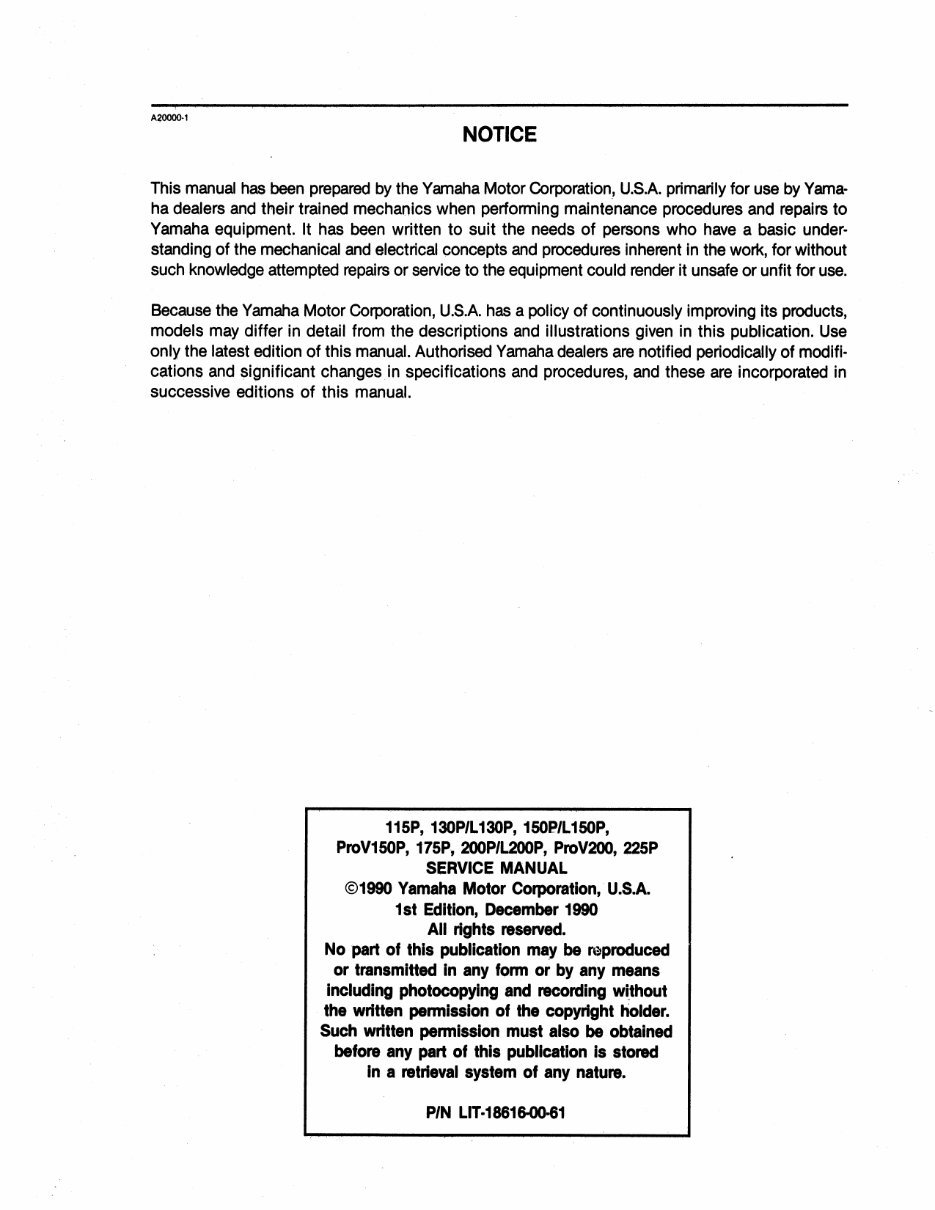 Yamaha 150TLRP, 150TXRP, L150TXRP, P150TLRP Outboard Motor Complete Workshop Service Repair Manual preview img 2