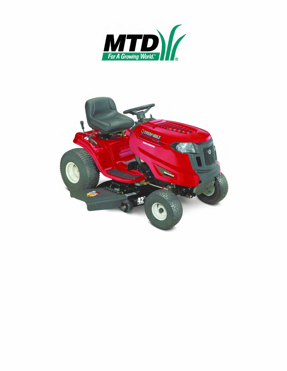 2010-2014 MTD Troy-Bilt 700-Series Riding Tractors Service & Repair Manuals preview img 1