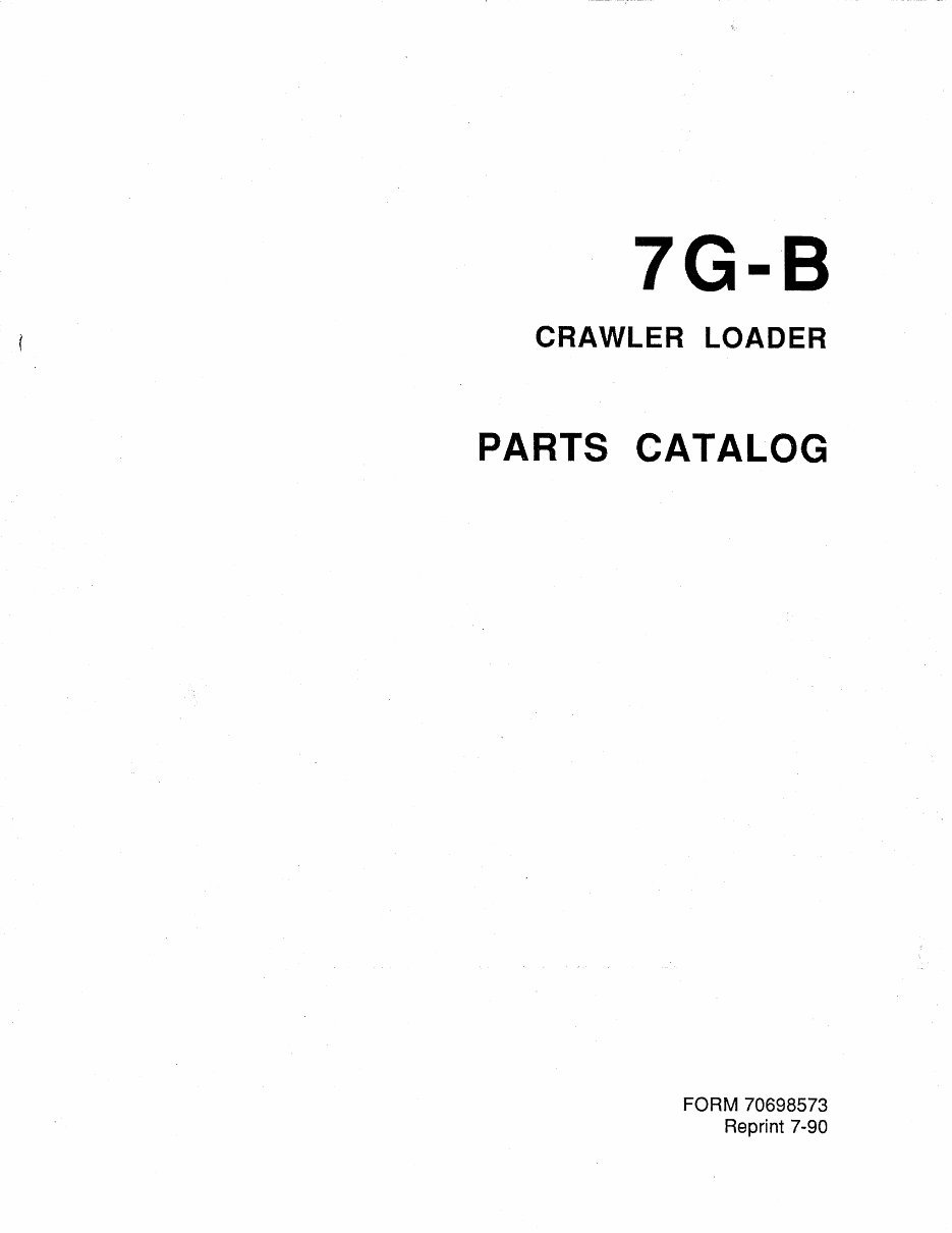 loader | doc Images High Quality Grahic 7G-B Crawler Loader Parts Catalog | eManualOnline
