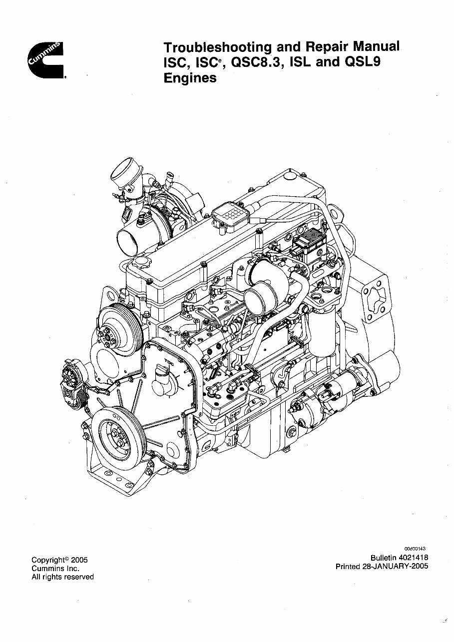 CUMMINS QSC 8.3 QSL 9 Marine Diesel Engine Repair Manual preview img 1