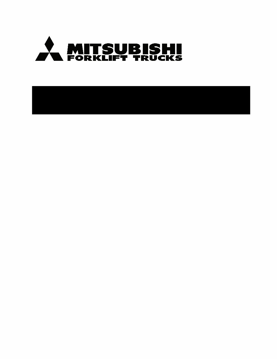 MITSUBISHI FD35 FD40 FD45 FD50 FD50C Forklift Truck Full Service & Repair Manual preview img 1