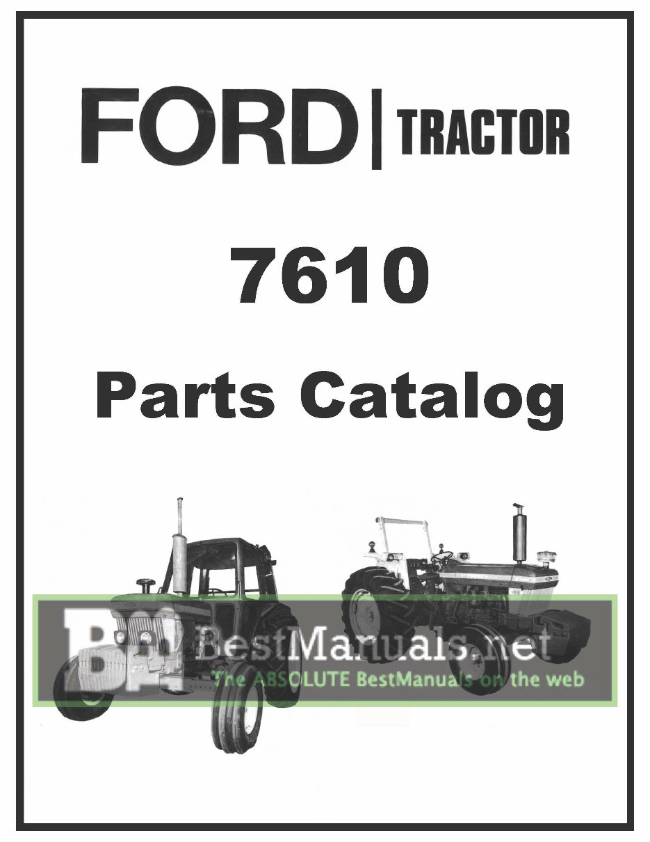 Ford 7610 Tractor Parts Catalog preview img 1