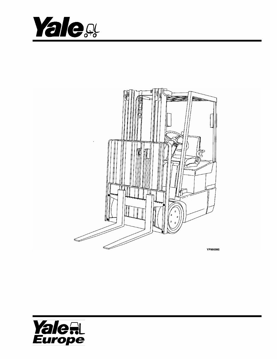 Yale (D807) ERP1.6-2.0ATF Forklift Parts Manual preview img 1