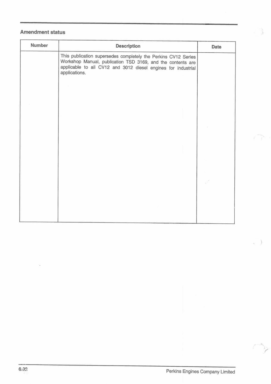 PERKINS 3000 Series 3012 CV12 Diesel Engine Full Service & Repair Manual preview img 2