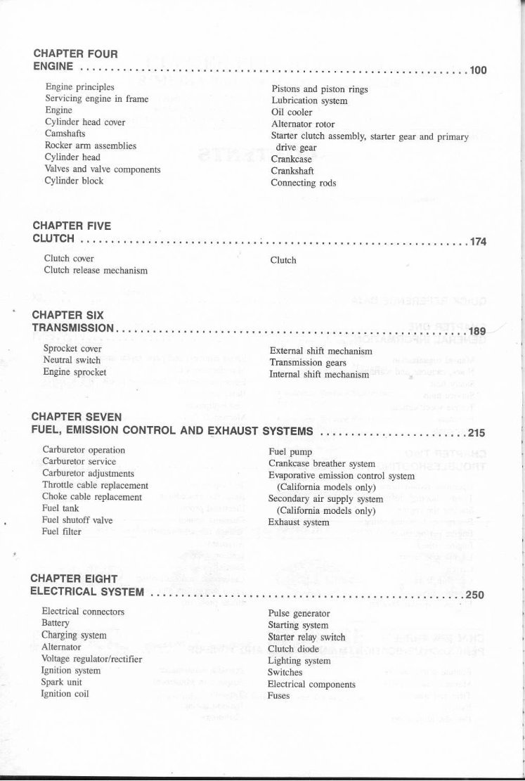 HONDA CBR600F1 HURRICANE Workshop Repair Manual 1987-1990 preview img 3