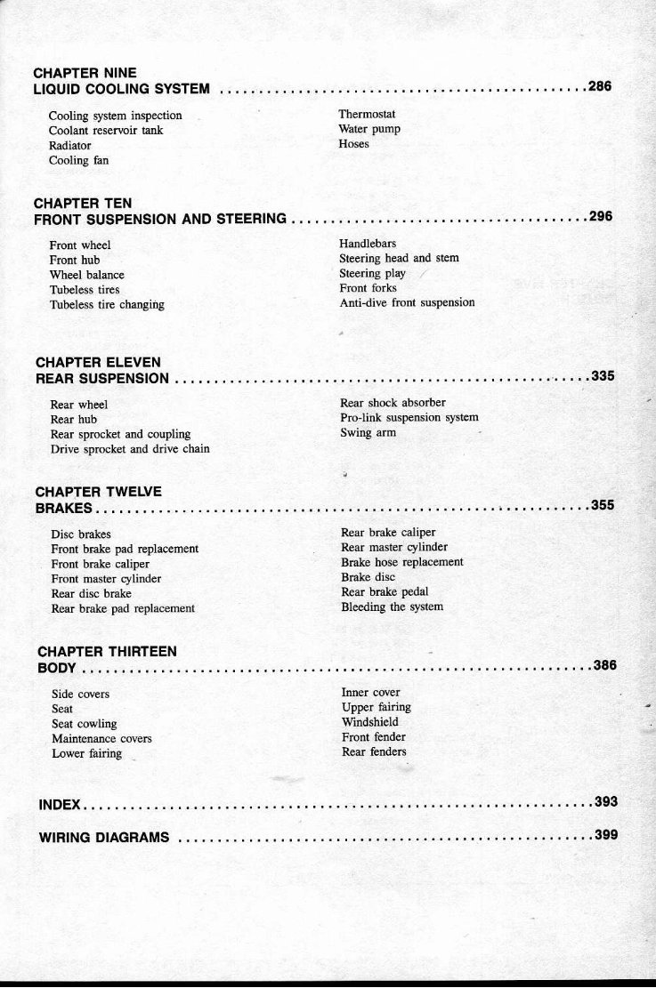 HONDA CBR600F1 HURRICANE Workshop Repair Manual 1987-1990 preview img 4