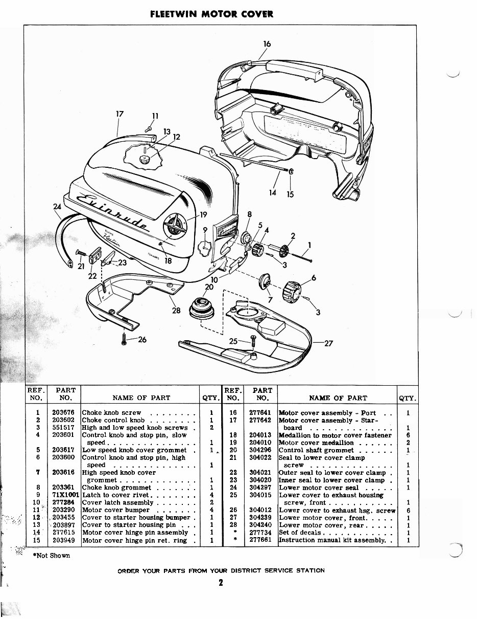 Evinrude fleetwin 7.5 outboard motor parts manual preview img 2