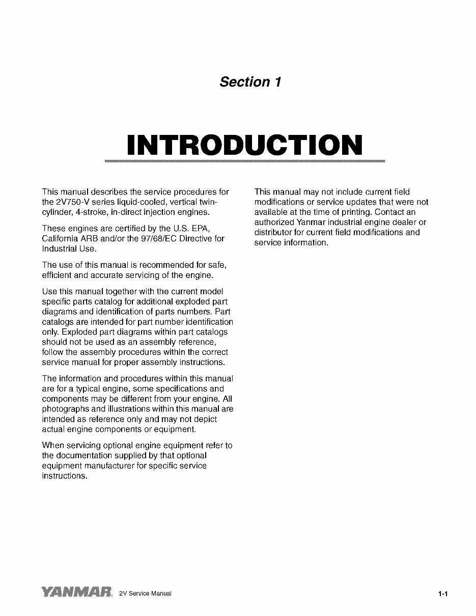 Yanmar Industrial Diesel Engine 2V78 Full Service & Repair Manual preview img 8