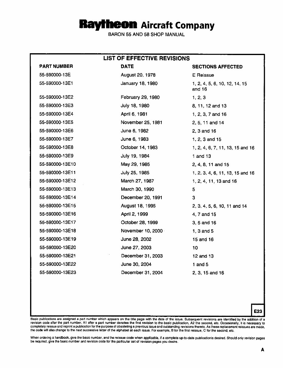 Beech Baron 55, 56, 58 Series Aircrafts OEM Service & Repair Manual preview img 9