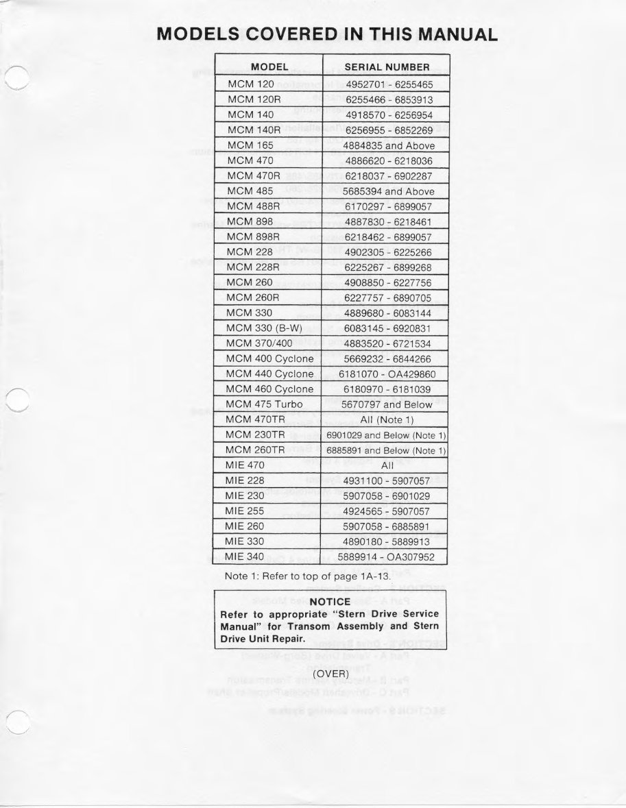  1978-1984 MerCruiser Repair Manual 4 Cyl L6 & V8 preview img 3