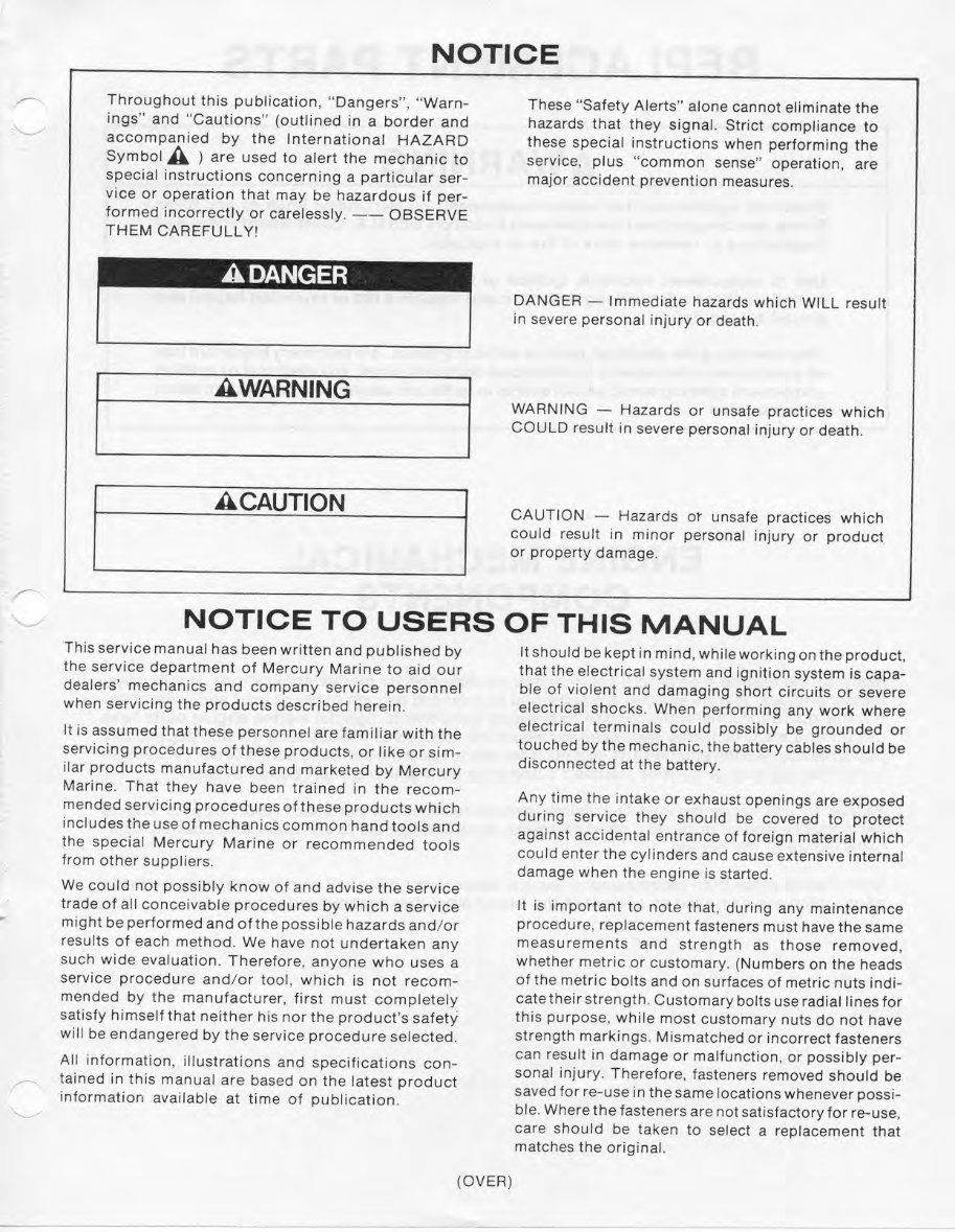  1978-1984 MerCruiser Repair Manual 4 Cyl L6 & V8 preview img 5
