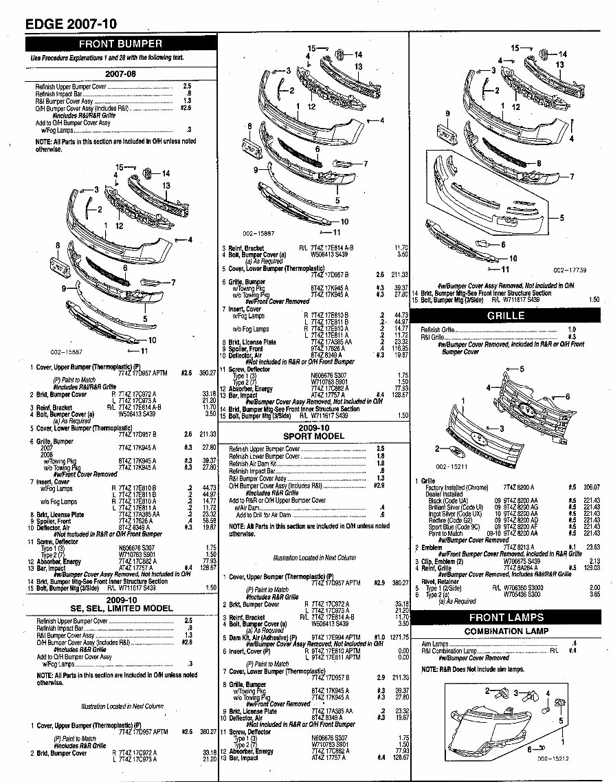 EDGE 2007 2008 2009 2009 2010 FACTORY Parts Manual INSTANT preview img 2