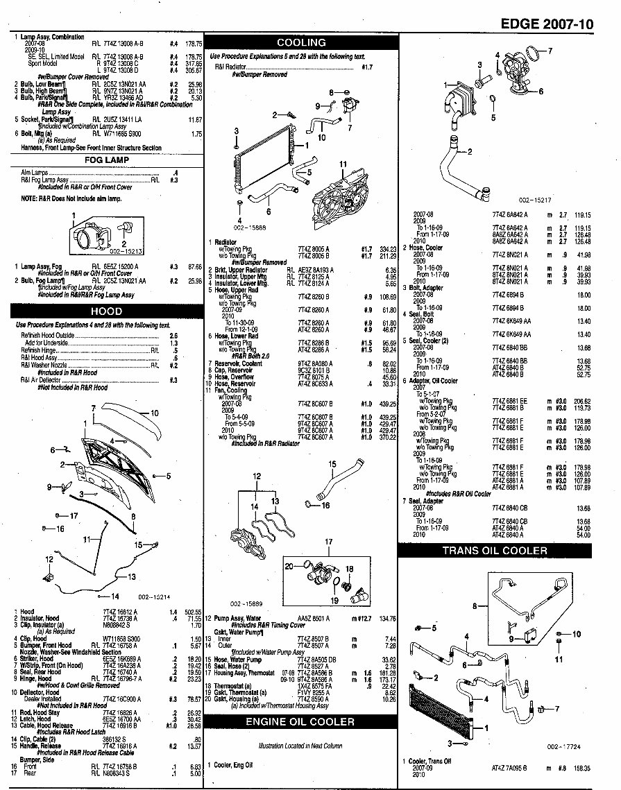 EDGE 2007 2008 2009 2009 2010 FACTORY Parts Manual INSTANT preview img 3