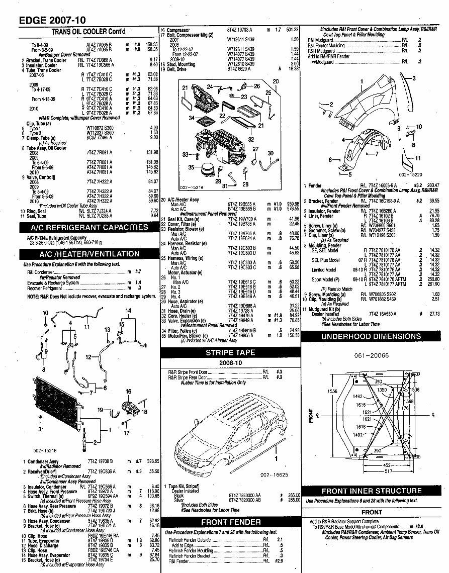 EDGE 2007 2008 2009 2009 2010 FACTORY Parts Manual INSTANT preview img 4