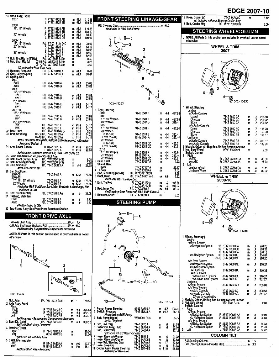 EDGE 2007 2008 2009 2009 2010 FACTORY Parts Manual INSTANT preview img 7