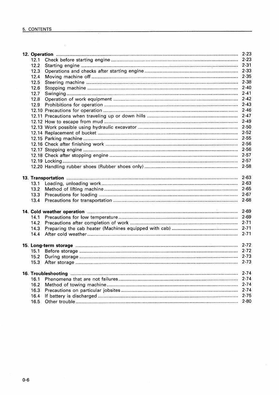 KOMATSU PC25-1, PC30-7, PC40-7, PC45-1 Hydraulic Excavator Operation & Maintenance Manual preview img 7