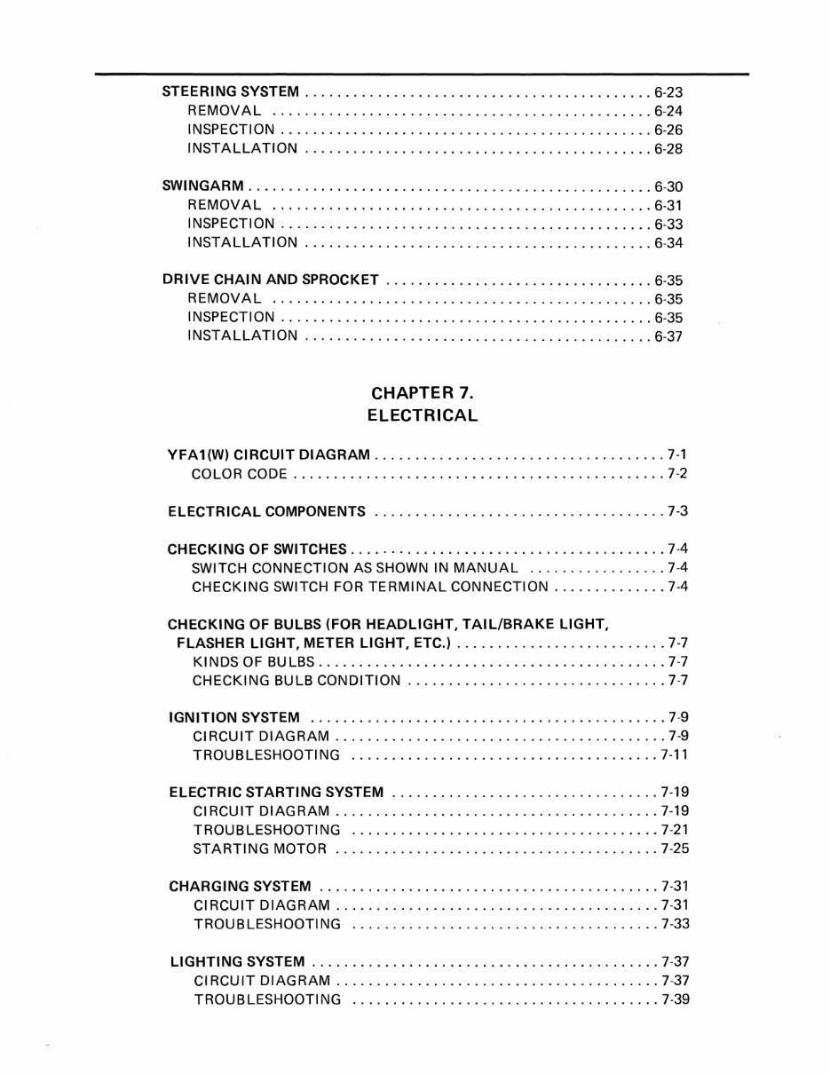 YAMAHA GRIZZLY YFM125S WORSHOP Repair Manual 1989-2009 preview img 10