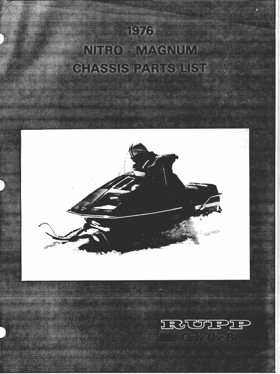1976 rupp nitro & magnum snowmobile parts manual preview img 1